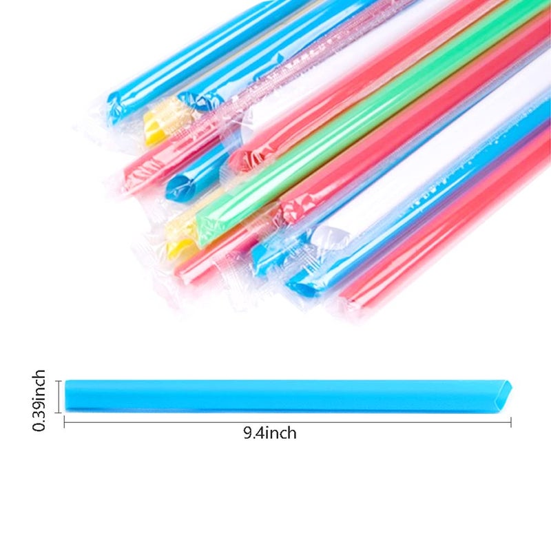 KoberrLi Straws Disposable Boba Jumbo Smoothie Milkshake 100Pcs Wide Straws for Boba Tea Shake Drinking(9.45"" Tall  0.43"" Diameter) - Image 2