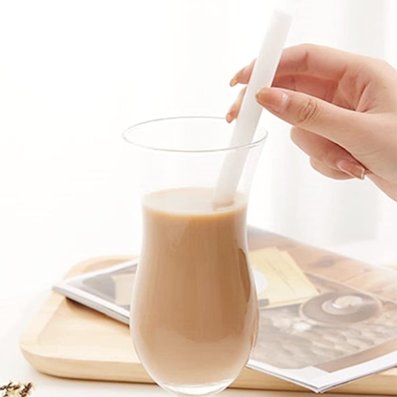 KoberrLi Straws Disposable Boba Jumbo Smoothie Milkshake 100Pcs Wide Straws for Boba Tea Shake Drinking(9.45"" Tall  0.43"" Diameter) - Image 5