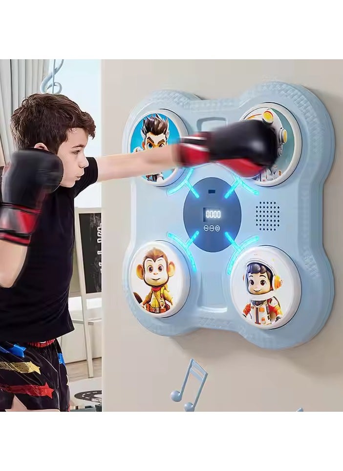 FARROBIZZ - Music Boxing Machine - Smart Music Boxing Machine with LED, Smart Boxing Machine Wall Mounted for Children, Boxing Machine for Home Exercise and Parent-Child Fun Gift - Image 1