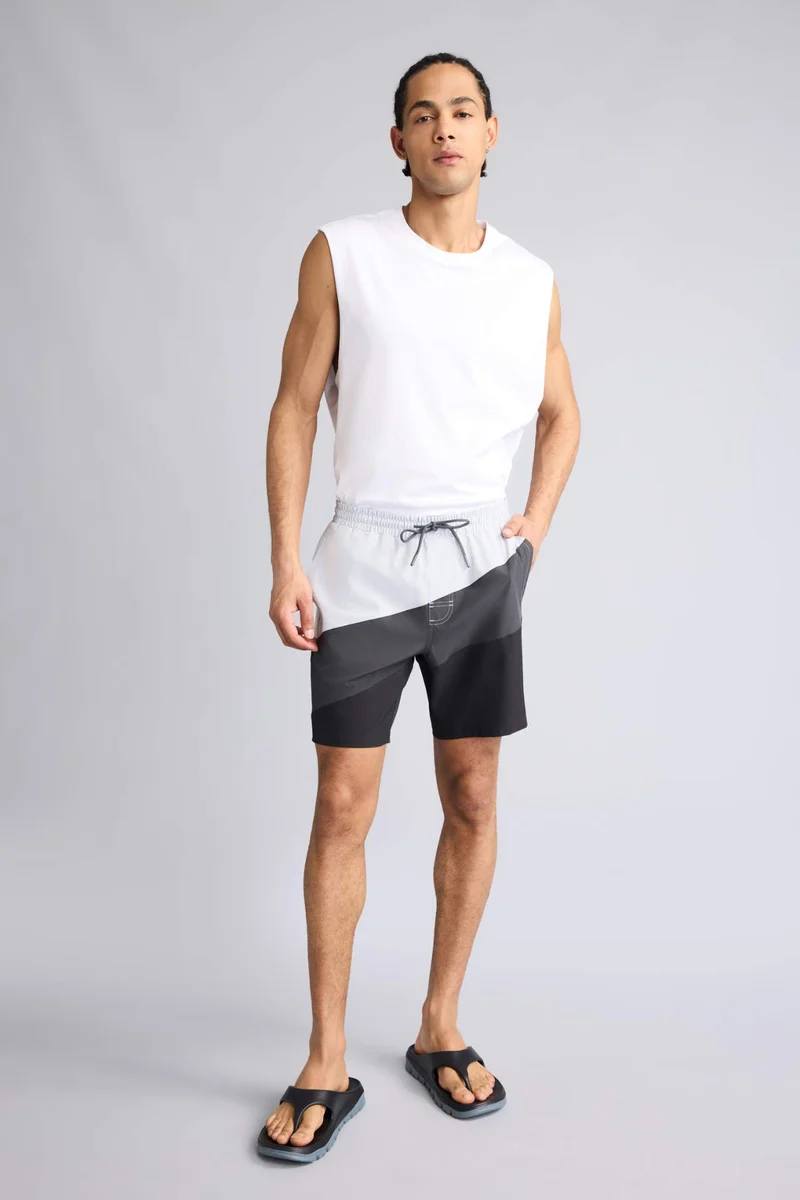 Regular Fit Printed Short Swim Shorts