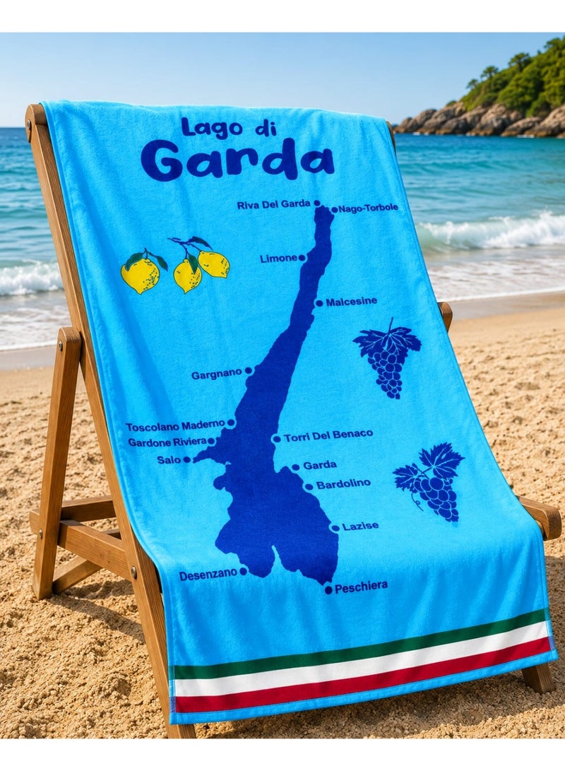 Large cotton beach towel, 90x165 cm - Image 1