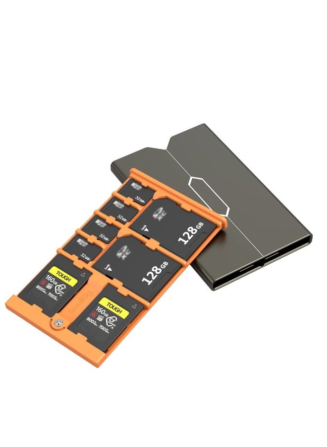 SYOSI SD Card Storage Case, Memory Card Protective Holder with 8 Slots for 2 SD Cards, 2 CFexpress Type-A Cards and 4 TF Cards for Photography Enthusiasts, 4107 - Image 1