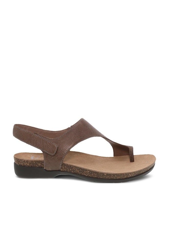 Dansko Reece Sandal for Women - Memory Foam and Cork Footbed for Comfort and Arch Support - Lightweight Rubber Outsole for Long-Lasting Wear Stone 10.5-11 M US - Image 1