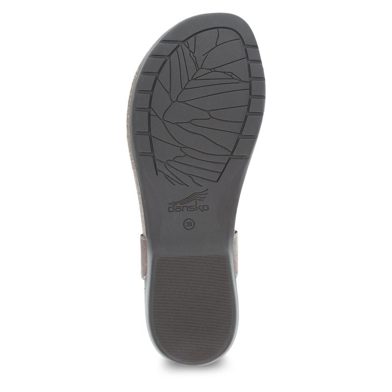 Dansko Reece Sandal for Women - Memory Foam and Cork Footbed for Comfort and Arch Support - Lightweight Rubber Outsole for Long-Lasting Wear Stone 10.5-11 M US - Image 3