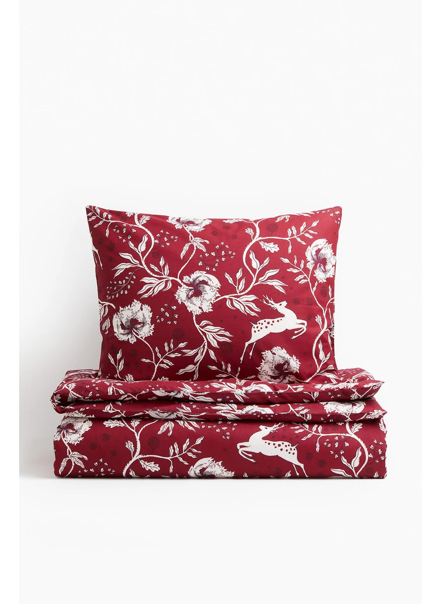 H&M Single Cotton Duvet Cover Set