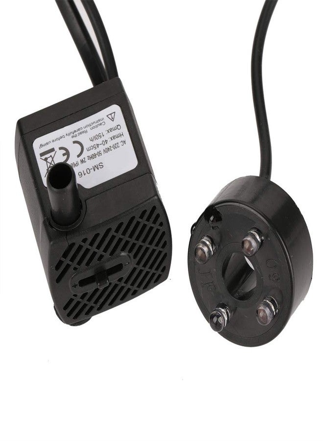 Zerodis Submersible, Fish Submersible Pump 2W Ultra Quiet with LED Light Fish Pond Aquarium Fountain Mini Adjustable Aquarium Pump(American standard (110V)) - Image 5