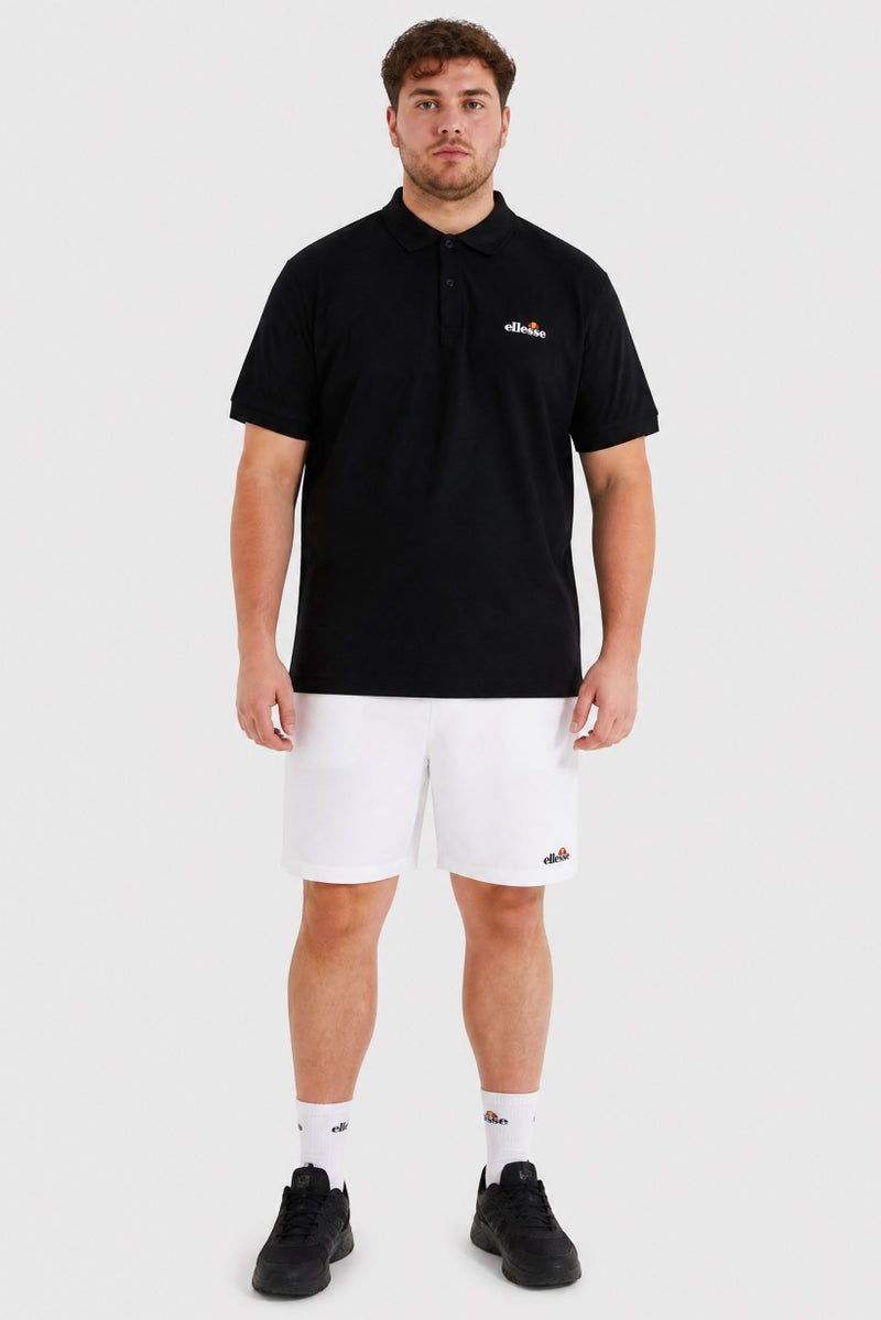 Ellesse Men Regular Fit Solid Short Sleeve Polo Shirt, Black - Image 2