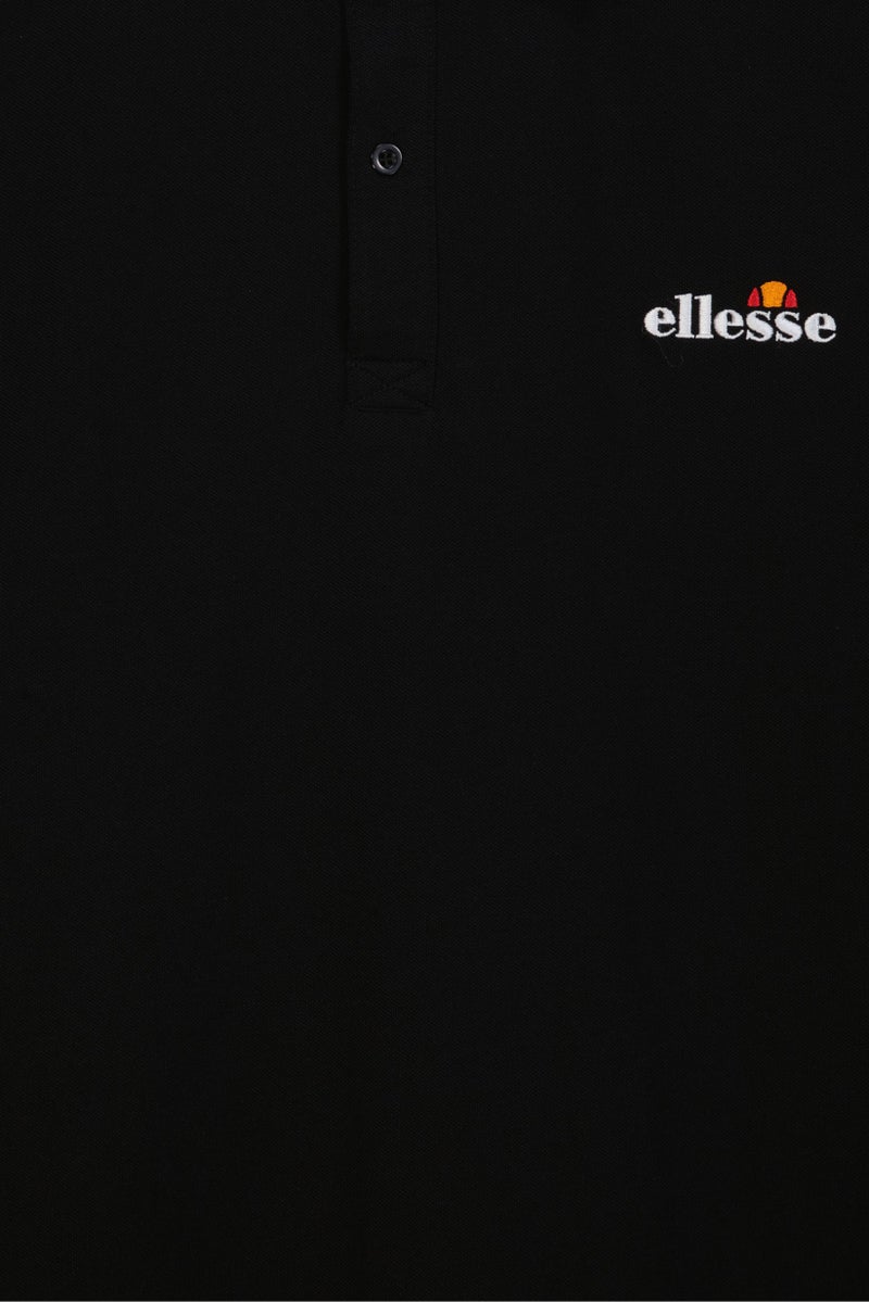 Ellesse Men Regular Fit Solid Short Sleeve Polo Shirt, Black - Image 5