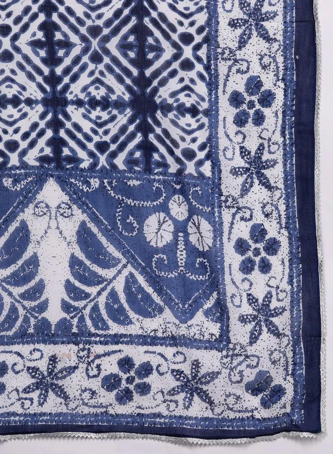 لباس طقم كورتا بالاباتيه مطبوع وبنطلون بالاباتيه مع دوباتا مطبوعة من ستايلي
