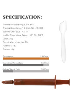 Y&D High Conductivity 4g Thermal Compound Paste for CPU/GPU Coolers, Non Conductive, Includes Spatula Tool, 9.5W/m.k  - Image 2