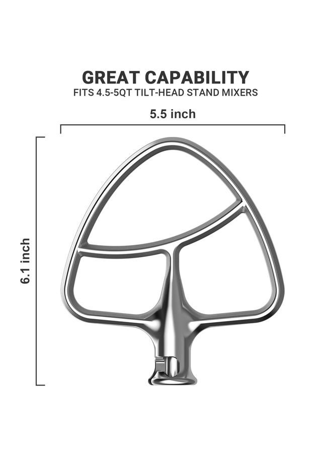 InnoMoon Stainless Steel Paddle Attachment for Kitchenaid Mixer, Replacement Kitchenaid Paddle Attachment, Fit 4.5-5Qt Tilt-Head Stand Mixers, For Kitchen Aid Paddle - Image 3