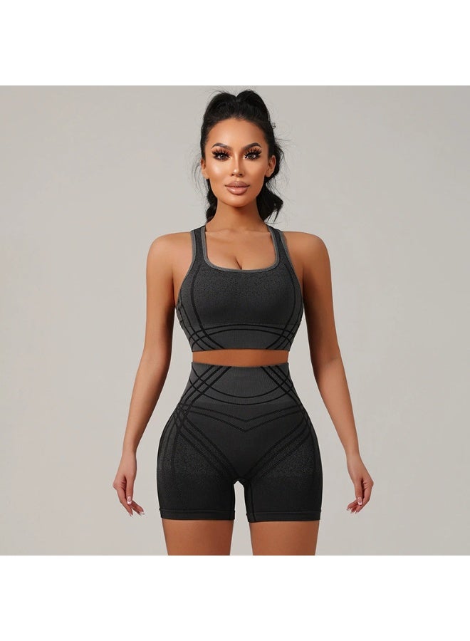 general Seamless gradient dyeing yoga set, high-waisted fitness pants with buttock-enhancing function, high-elasticity sports outfit - Image 1