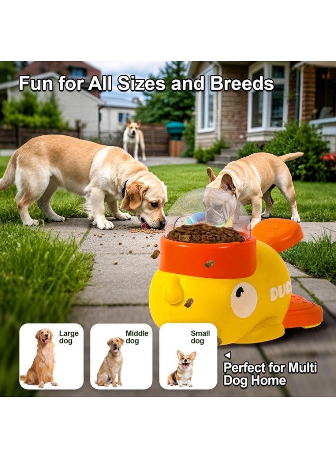 general 2-in-1 Interactive Dog Slow Feeder Puzzle Toy, Duck-Shaped Pets Food Dispenser with 3 Size Food Outlet Dog Treat Dispensing for Healthy Eating - Image 4