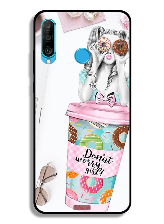 Tolwak Huawei nova 4e Protective Case Cover Donut Worry Girl - Image 2