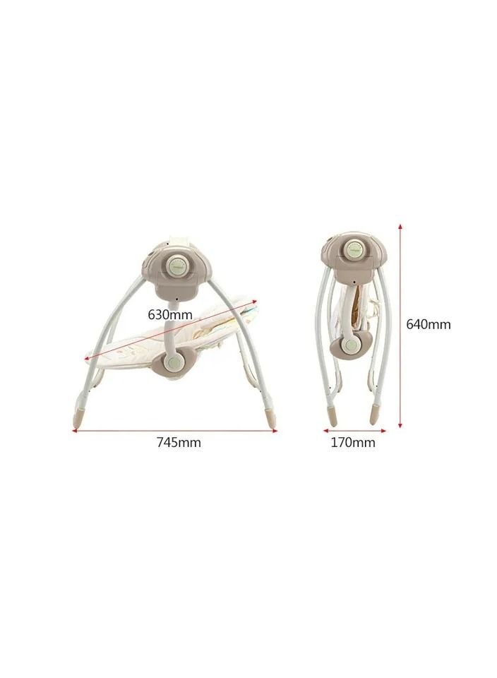 1-Piece Multifunctional Baby Electric Rocking Chair,Baby Cradle Foldable Comfort Music Chair - Image 2