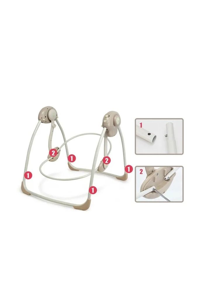 1-Piece Multifunctional Baby Electric Rocking Chair,Baby Cradle Foldable Comfort Music Chair - Image 5