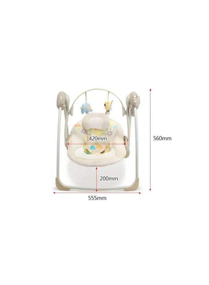1-Piece Multifunctional Baby Electric Rocking Chair,Baby Cradle Foldable Comfort Music Chair - Image 3