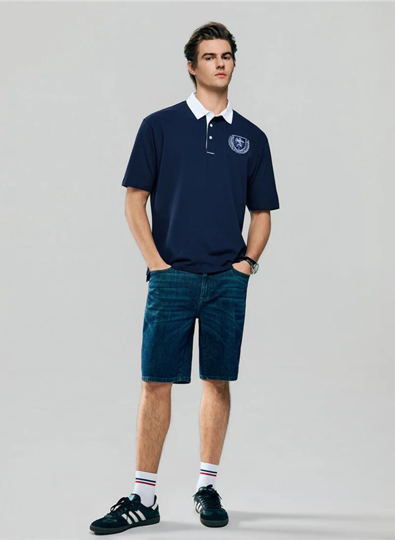 GIORDANO  Men's Relax Fit Bold Polo with Embroidery for Men | Best Price UAE