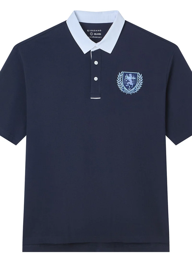GIORDANO  Men's Relax Fit Bold Polo with Embroidery for Men | Best Price UAE