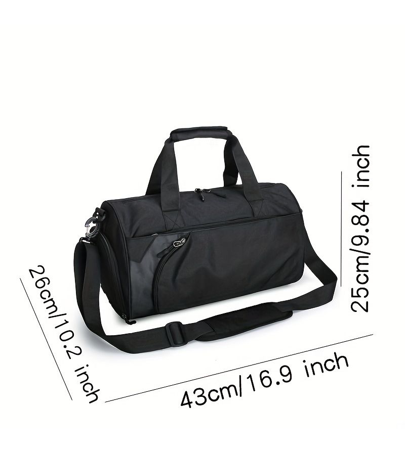 Grey Large Capacity Fitness Sports Bag Handheld Crossbody Travel Yoga Bag - Image 4