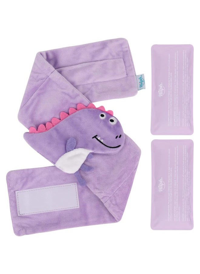 Hilph Baby Colic and Gas Relief for Newborns Infants, Heated Tummy Wrap, Baby Swaddling Belt Warmth, Natural Relief for Upset Stomach in Babies and Toddlers (Purple Dinosaur)  - Image 1