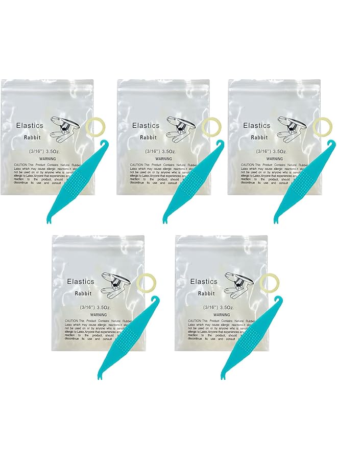 إيروريكس أشرطة مطاطية مرنة لتقويم الأسنان مقاس 16 بوصة، عبوة من 500 شريط مطاطي متوسط الوزن 3.5 أونصة، ضفائر شعر لإصلاح فجوة الأسنان، عبوة من 5 أشرطة مرنة مجانية لتقويم الأسنان - Image 1