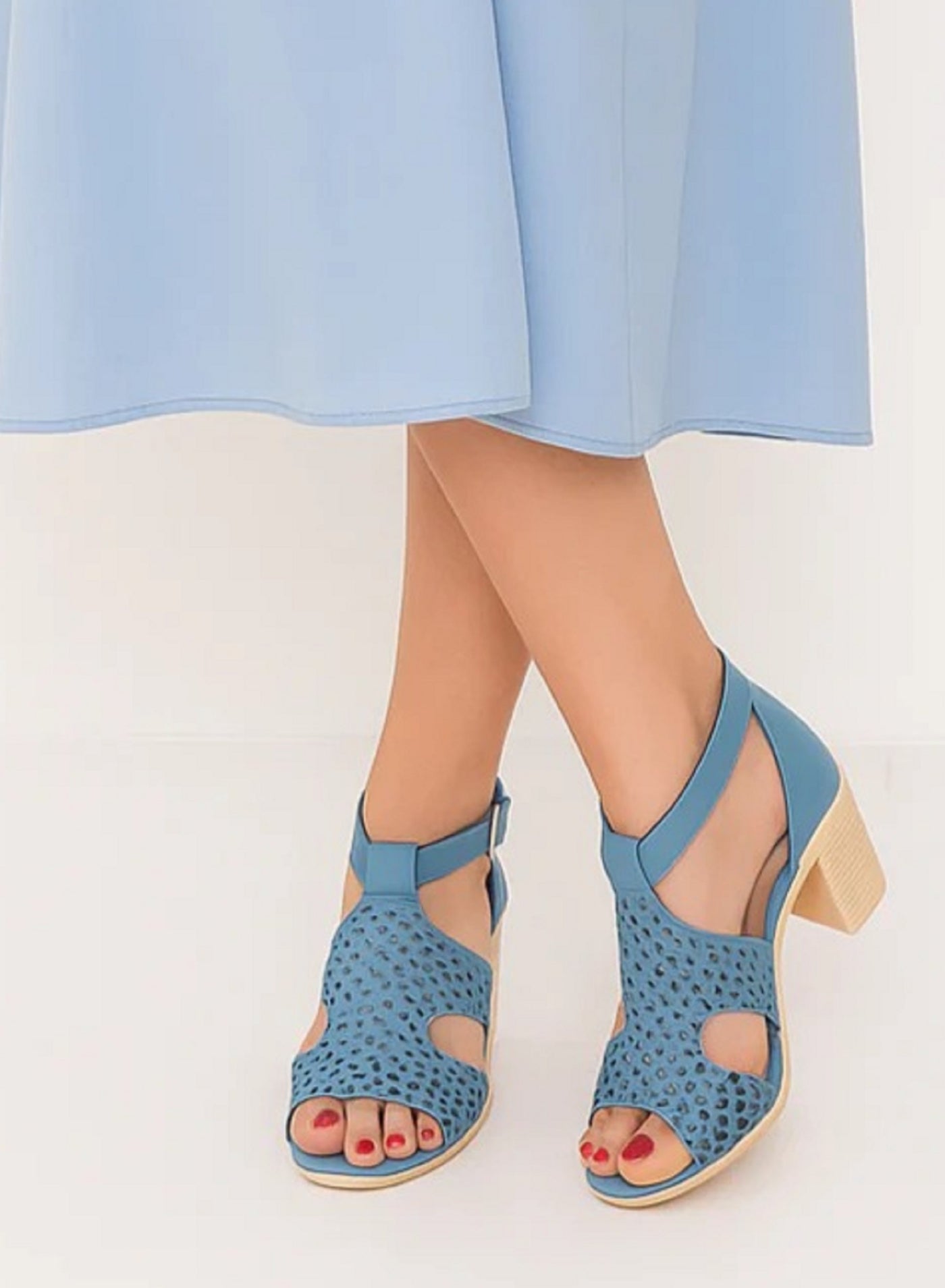 Sandal Brotann Lightweight laser leather-C-69-BABY BLUE