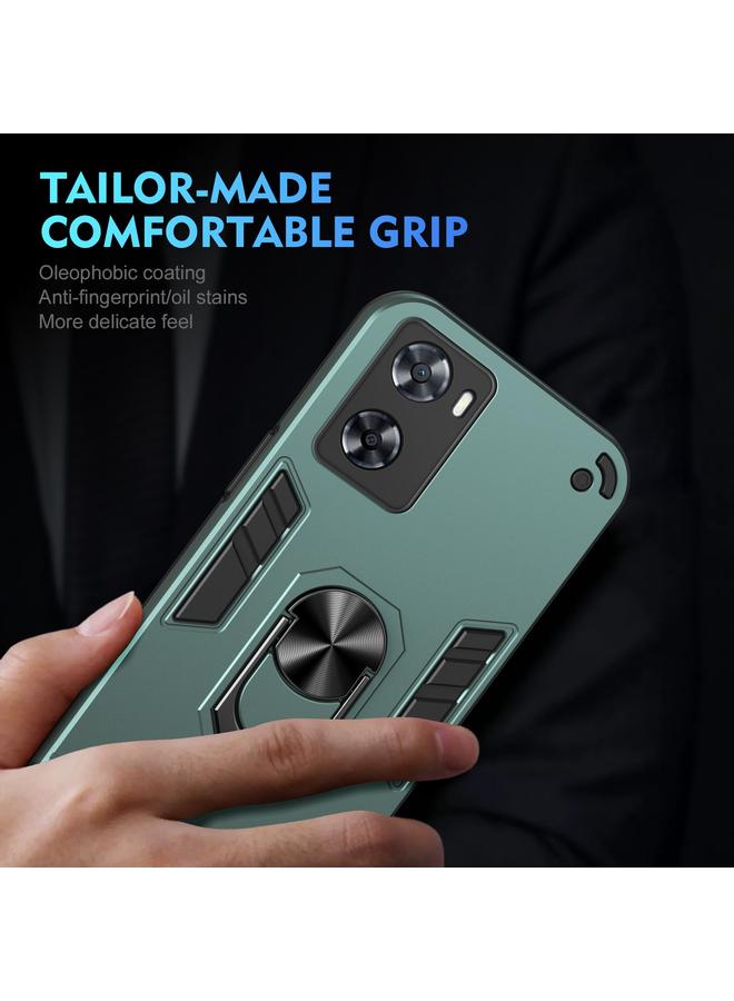 S-TOP Case For OPPO A57 4G Shockproof Metal Ring Holder Phone Case - Image 5