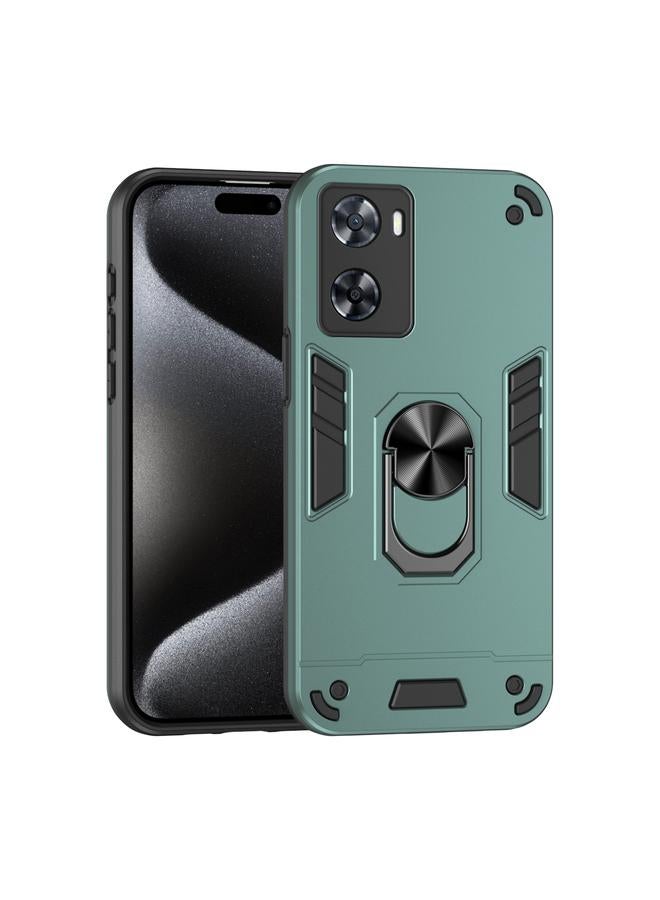 S-TOP Case For OPPO A57 4G Shockproof Metal Ring Holder Phone Case - Image 1