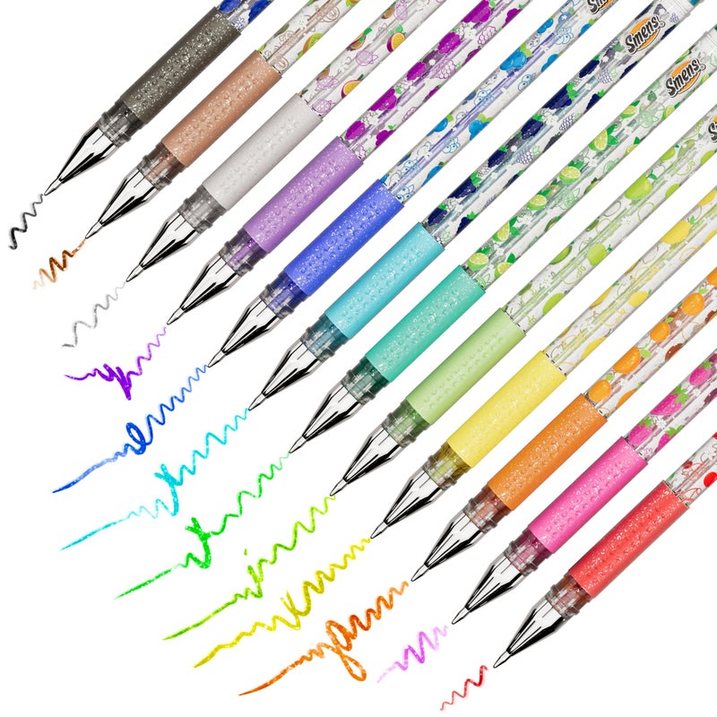 Scentco Smens Scented Glitter Gel Pens â€“ 12 Pack Colored Gel Pens with Sparkly Ink & Gourmet Scented Grips â€“ Fun School Supplies, Cute Journaling Pens & Creative Stationery Gift Set - Image 4