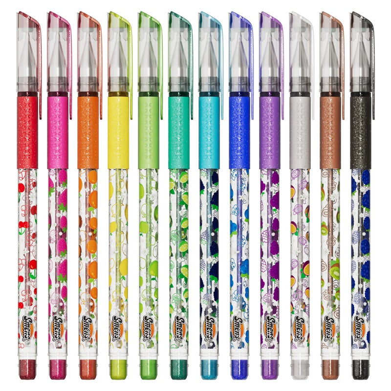 Scentco Smens Scented Glitter Gel Pens â€“ 12 Pack Colored Gel Pens with Sparkly Ink & Gourmet Scented Grips â€“ Fun School Supplies, Cute Journaling Pens & Creative Stationery Gift Set - Image 5