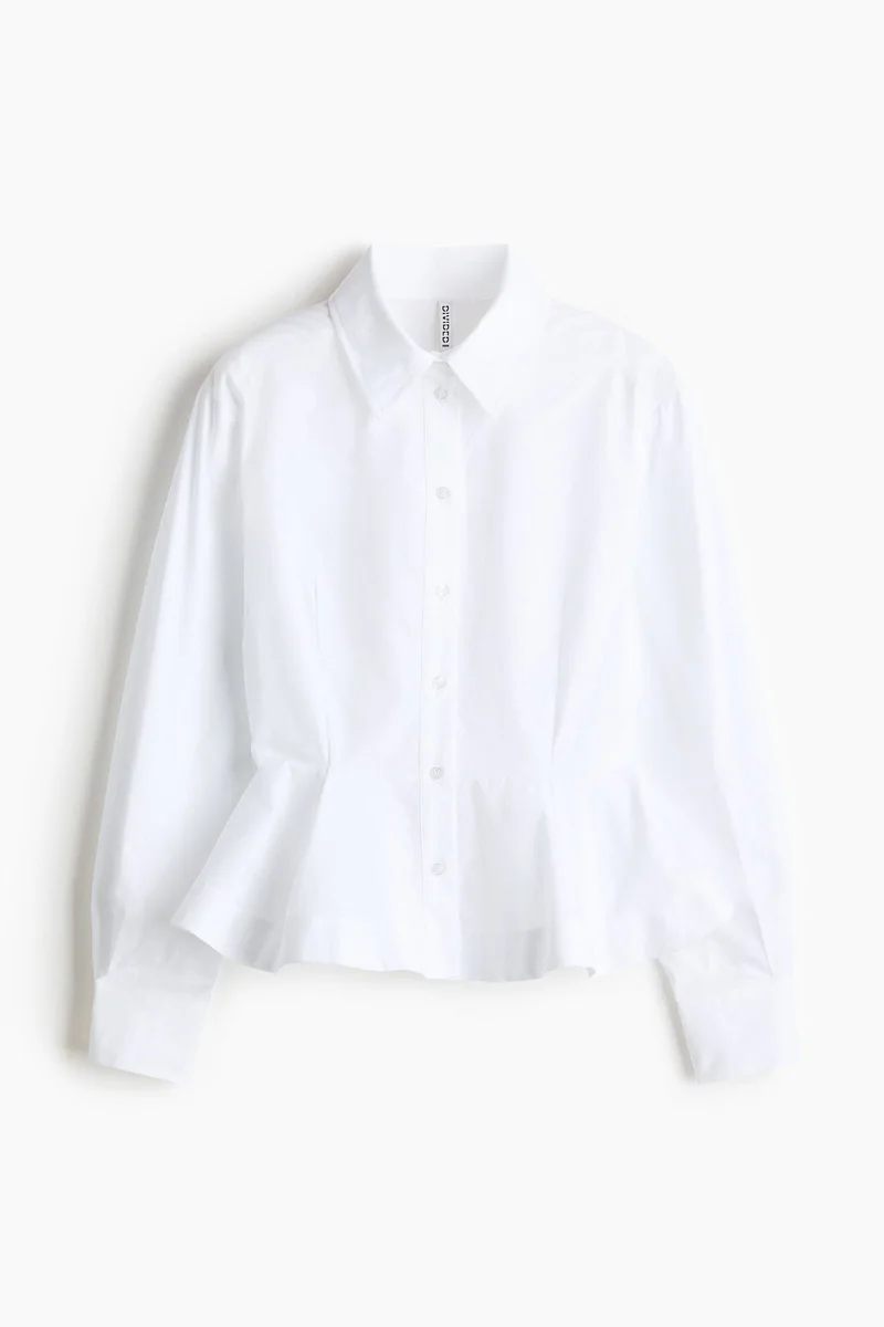 H&M Poplin peplum shirt