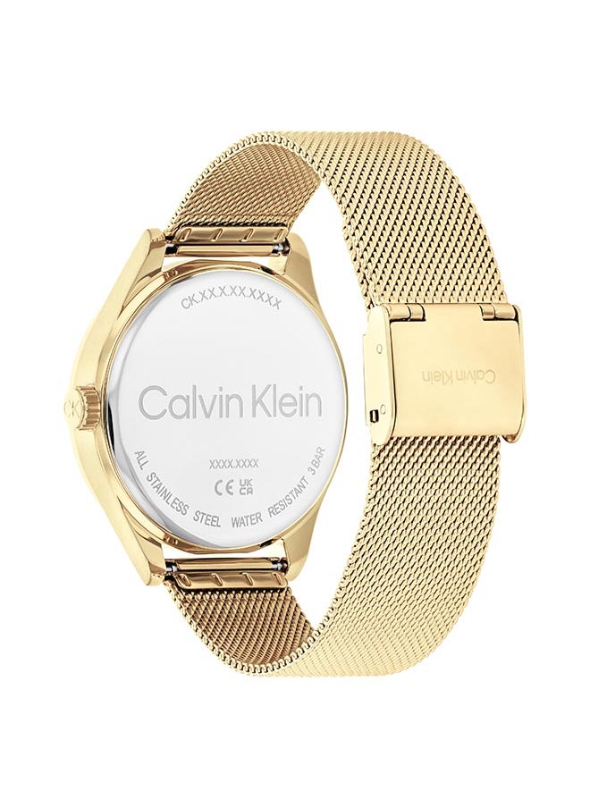 CALVIN KLEIN ساعة يد نسائية أنالوج دائرية من الفولاذ المقاوم للصدأ 25100011 - 38 مم  - Image 3
