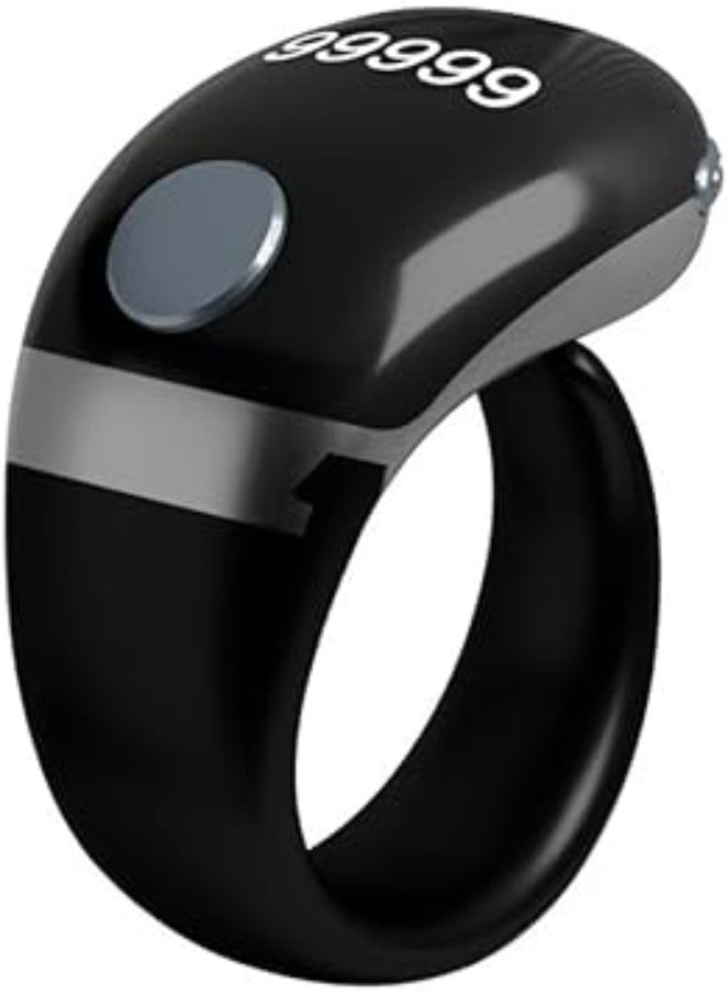 تي بي سون خاتم تسبيح ذكي إلكتروني خفيف الوزن مزود بساعة ذكية، هدية عيد الفطر وعيد الأضحى ورمضان للصلاة للرجال والنساء،سهل الاستخدام بلمسة زر، مثالي للذكر والتأمل والهدايا اليومية - Image 1