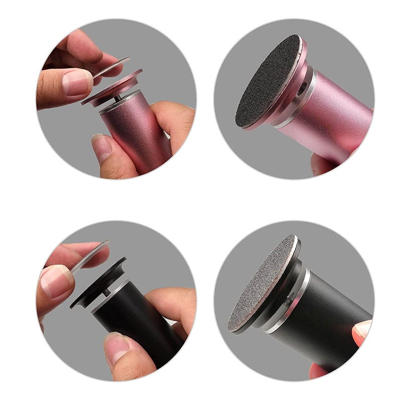 I·B·N G 120pcs Replaceable Sandpaper Refill Discs for Electric Foot File Callus Remover Dead Skin Removal (60pcs Rough 60 Grit, 60pcs Smooth 100 Grit) - Image 3