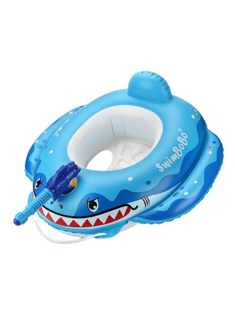 Loquat Cartoon Shark styling swimming ring with a water gun  - Image 1