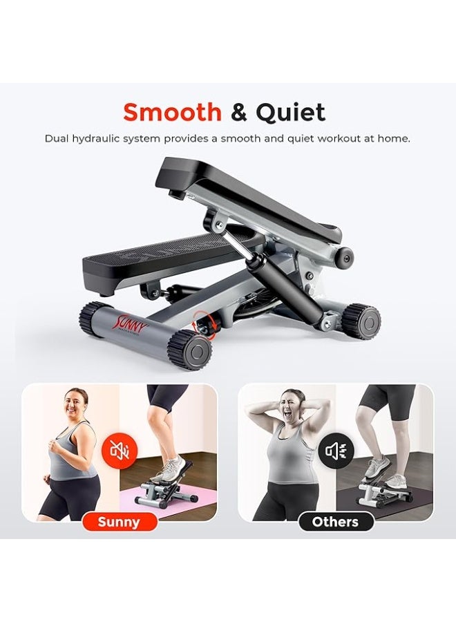 Sunny Health & Fitness Mini Steppers for Exercise at Home, Stair Step Workout Machine with Resistance Bands, Full Body Cardio Equipment - Image 4