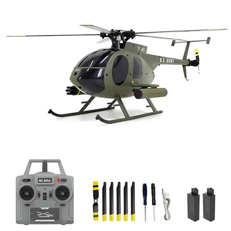 GoolRC طائرة هليكوبتر GoolRC C189 RC 4CH تحكم عن بعد 128 مقياس 24GHz MD500 طائرة RC مع محرك بلا فرشاة 6 محاور زر واحد للإقلاع والهبوط بطاريتين للبالغين باللون الأخضر - Image 2