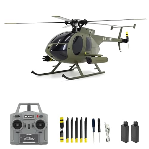 GoolRC طائرة هليكوبتر GoolRC C189 RC 4CH تحكم عن بعد 128 مقياس 24GHz MD500 طائرة RC مع محرك بلا فرشاة 6 محاور زر واحد للإقلاع والهبوط بطاريتين للبالغين باللون الأخضر - Image 1