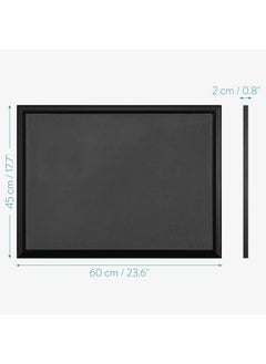 Navaris Framed Fabric Bulletin Board - 18 X 24 Inches Plush Jewelry Organizer Pinboard For Wall - Memory Memo Pin Board - Dark Gray With Black Frame  - Image 5