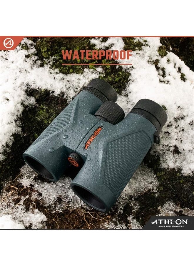 Athlon Optics - 10x42 Midas G2 UHD Gray Binoculars with Eye Relief for Adults and Kids, High-Powered Binoculars for Hunting, Birdwatching, and More - Image 1
