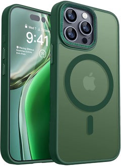 Case for IPhone 11 Pro Max Magnetic Clear Cover, Compatible with Wireless Charger and Magsafe Card Wallet, Simplistic Transparent Shockproof and Drop-Proof Case Compatible with Iphone 11 Pro Max - Green