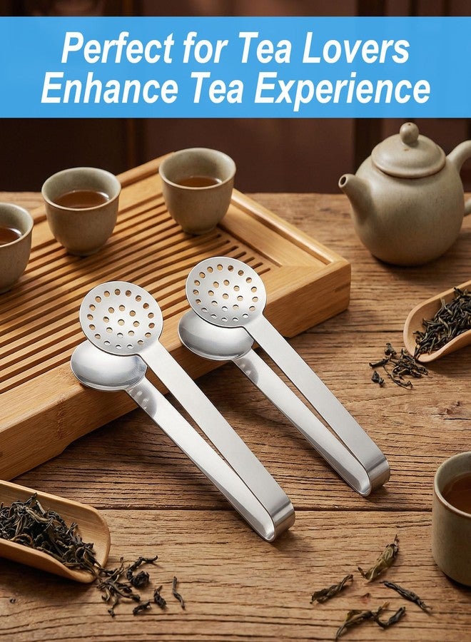 ValueBargain 2PCS Tea Bag Squeezer, 6.6 * 1.8 Inch Stainless Steel Teabag Squeezer for Tea Drinkers, Durable Strainer Gripper Picker (Silver) - Image 3