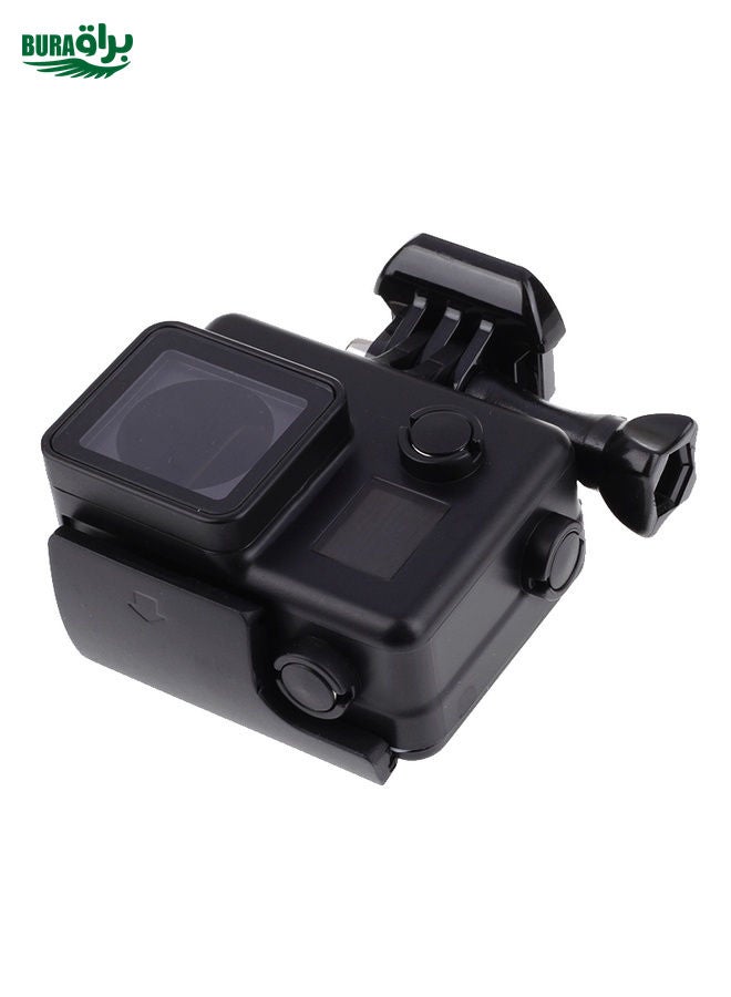 BURAQ Black Edition Waterproof Housing Protective Case with Buckle Basic Mount for GoPro HERO4 /3+,  Waterproof Depth: 10m(Black) - Image 4