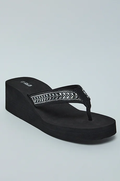أر أند بي Embellished Platform Flip-Flops