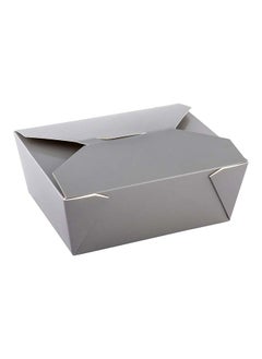 Restaurantware Restaurantware-Bio Tek 45 Ounce Take Out Boxes, 200 To Go Lunch Boxes - Tab-Lock Closure, Heat-Tolerant, Gray Paper Disposable Lunch Boxes, Greaseproof, For Hot And Cold Foods  - Image 2