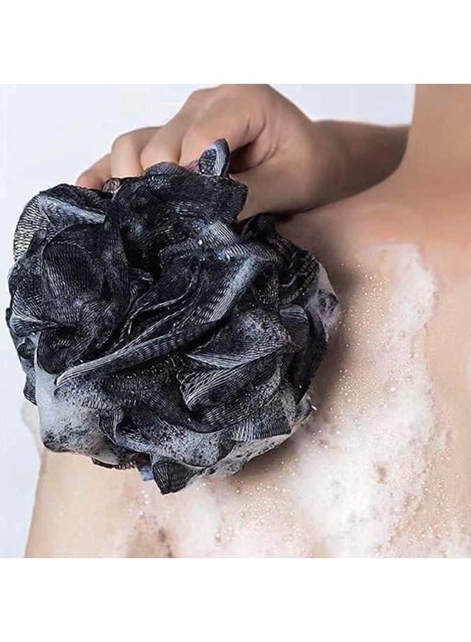 GUDOO 3 Pcs Exfoliating Back Scrubber and Exfoliating Glove and Shower Loofah Set, Body Scrub Portable Shower Towel, Adult Washing and Cleaning Exfoliating Towel (gray)  - Image 3