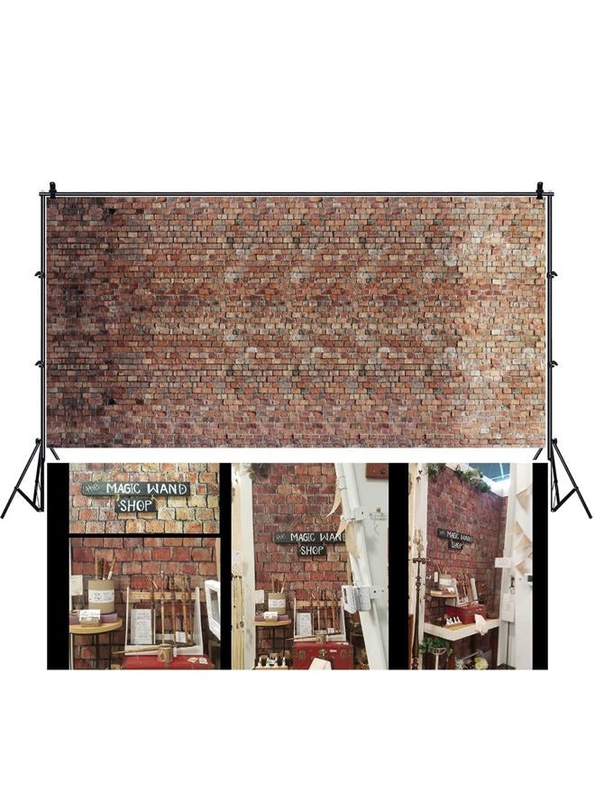 LFEEY 20x10ft Vintage Red Brick Wall Photo Backdrop Newborn Baby Girls Adults Portrait Photography Background Wallpaper Photo Studio Props Large Size 6x3M - Image 1