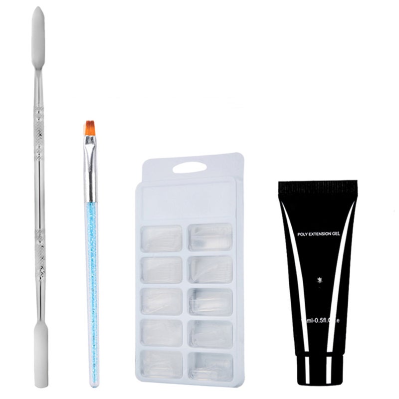 15ml Nail Glue Manicure Set Clear UV Nail Glue Polish Nail Molds Nail Art Quick Build Kit - Image 1