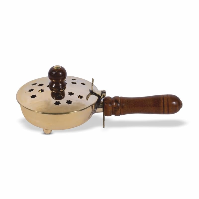 DOKCHAN Curated with Brass Loban Burner Dhooni | Dhoop Dhuni Brass Table Diya Brass Incense Holder (Size - 7.5 Inch) - Image 2